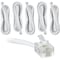 Newhouse Hardware 15 ft Telephone Extension Cord, With RJ11 (6P4C) Connectors, White, 5PK BC15-WH-05 - alternate 1